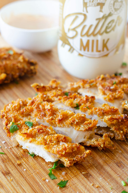 Airfryer Crispy Cornflake + Parmesan Chicken