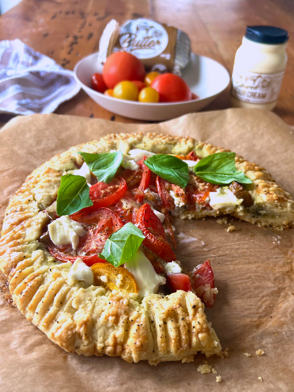 Caprese Galette with Sour Cream Pastry