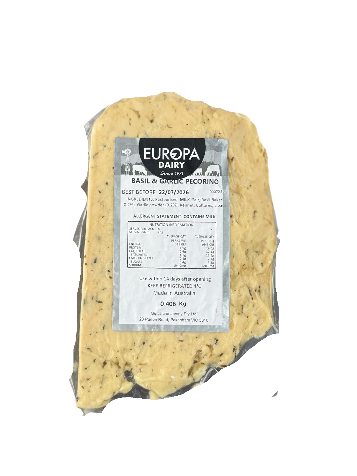Europa Basil & Garlic Pecorino